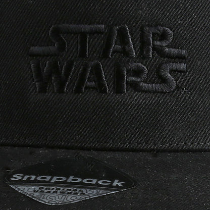 Black - Back - Star Wars Mens 3D Logo Flat Peak Cap