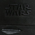 Black - Back - Star Wars Mens 3D Logo Flat Peak Cap