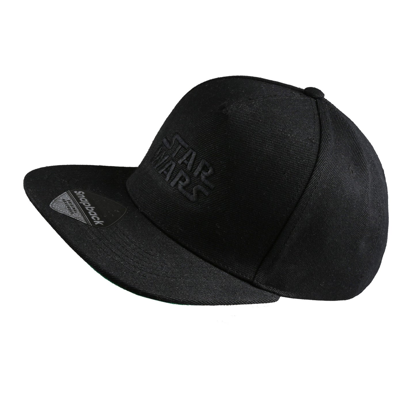 Black - Side - Star Wars Mens 3D Logo Flat Peak Cap