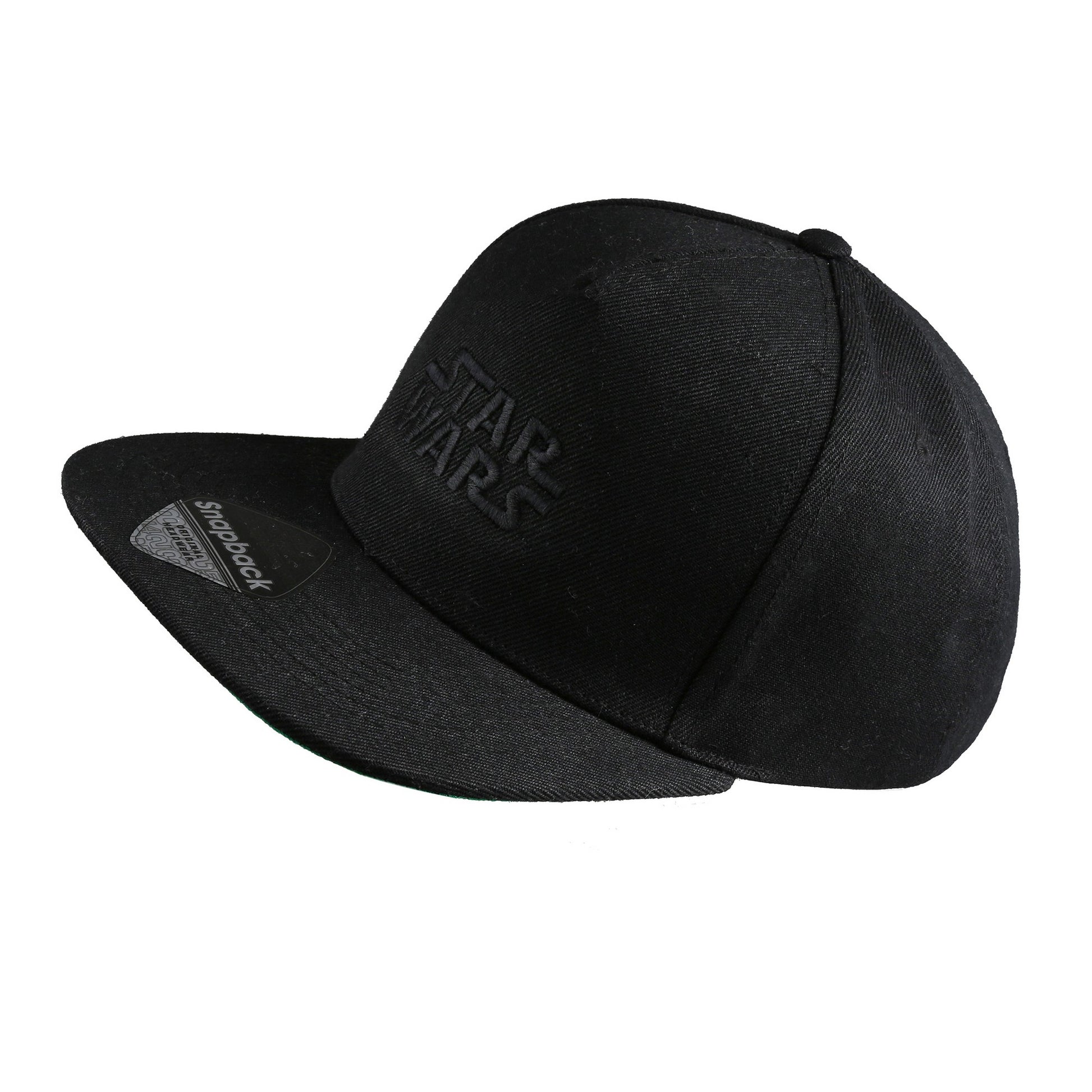Black - Side - Star Wars Mens 3D Logo Flat Peak Cap