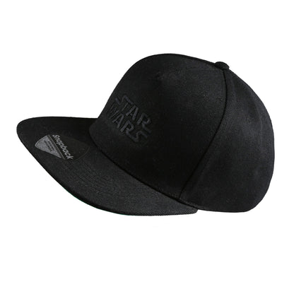 Black - Side - Star Wars Mens 3D Logo Flat Peak Cap