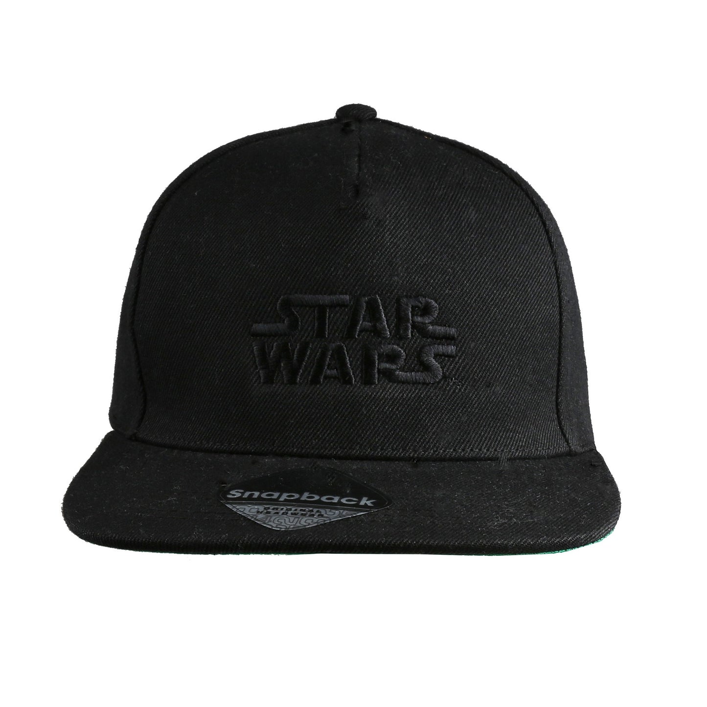 Black - Front - Star Wars Mens 3D Logo Flat Peak Cap
