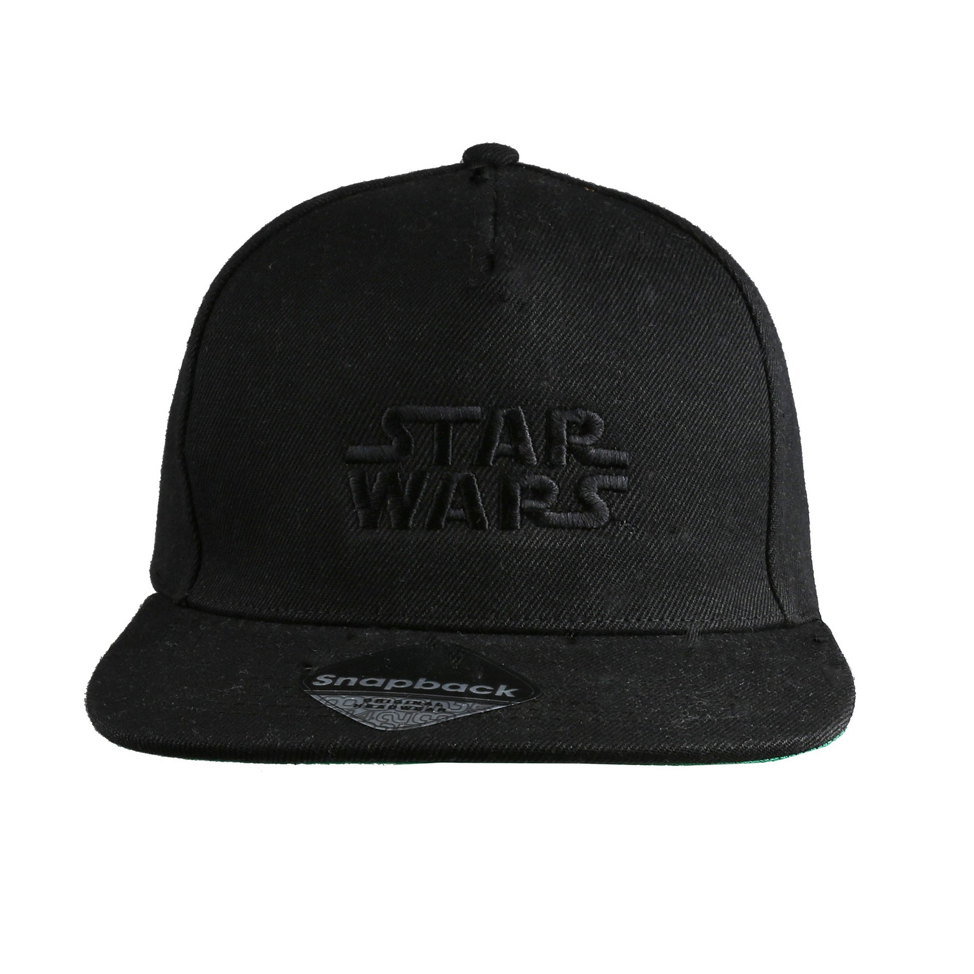 Black - Front - Star Wars Mens 3D Logo Flat Peak Cap