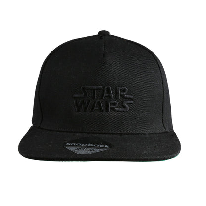 Black - Front - Star Wars Mens 3D Logo Flat Peak Cap