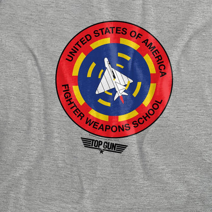 Athletic Heather - Side - Top Gun Womens-Ladies Fighter Weapons School T-Shirt
