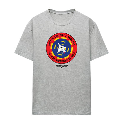 Athletic Heather - Front - Top Gun Womens-Ladies Fighter Weapons School T-Shirt
