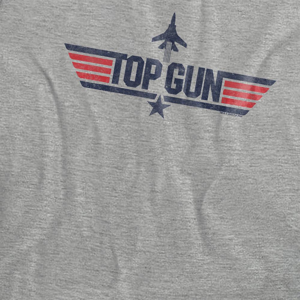 Athletic Heather - Side - Top Gun Womens-Ladies Logo T-Shirt
