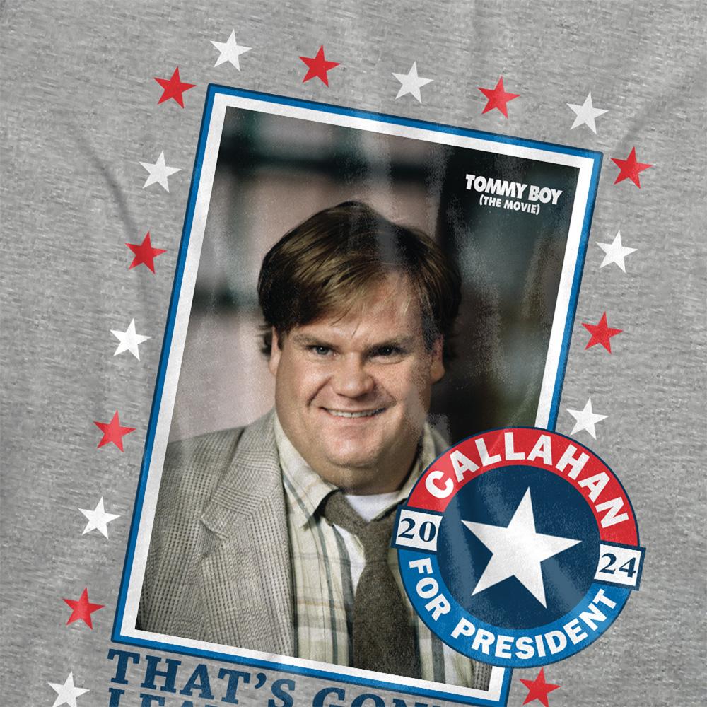 Athletic Heather - Side - Tommy Boy Womens-Ladies Callahan For President 2024 T-Shirt