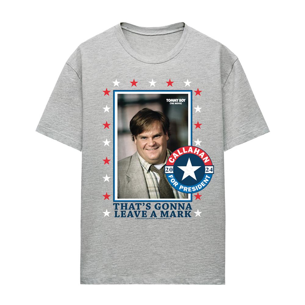 Athletic Heather - Front - Tommy Boy Womens-Ladies Callahan For President 2024 T-Shirt