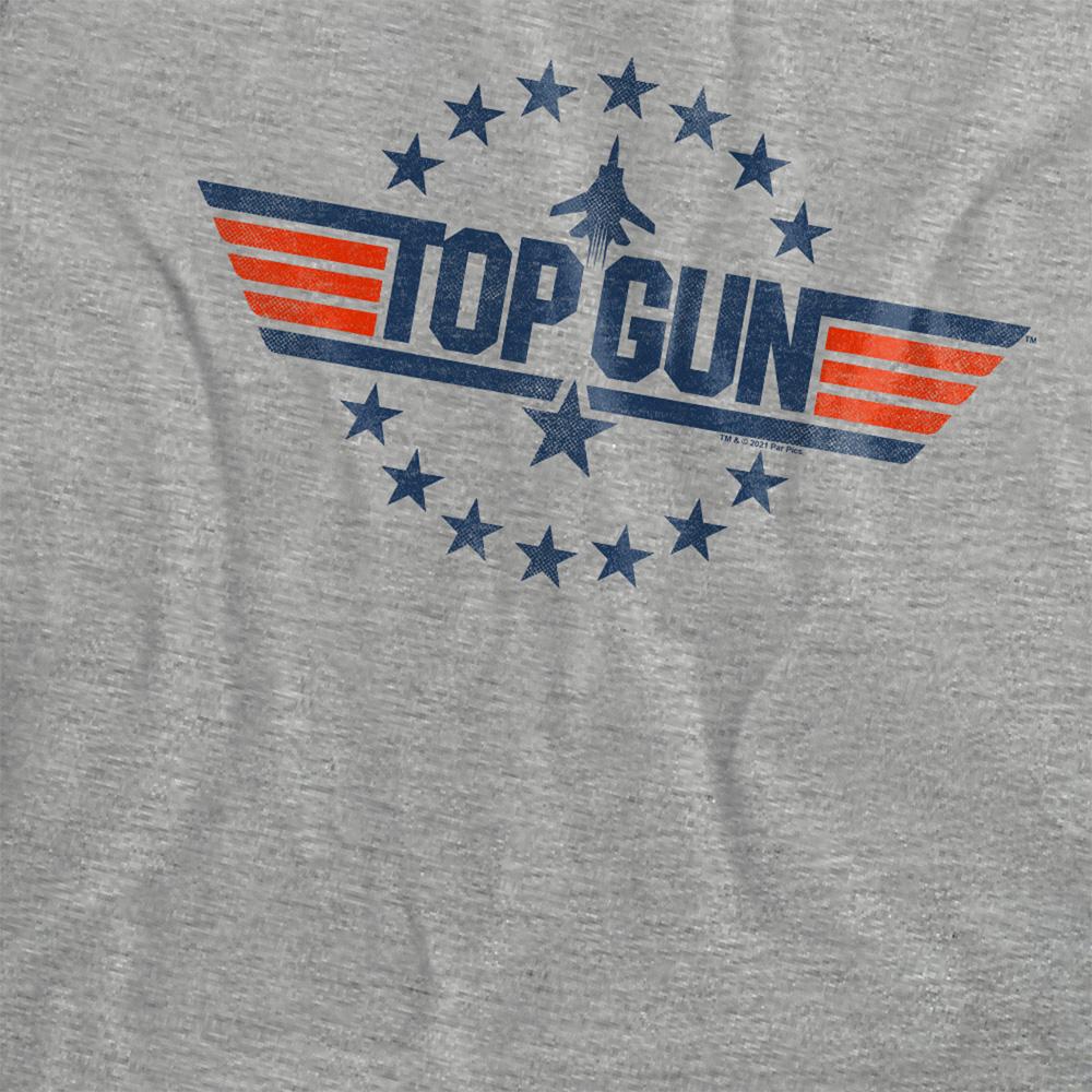 Athletic Heather - Side - Top Gun Womens-Ladies Star Logo T-Shirt
