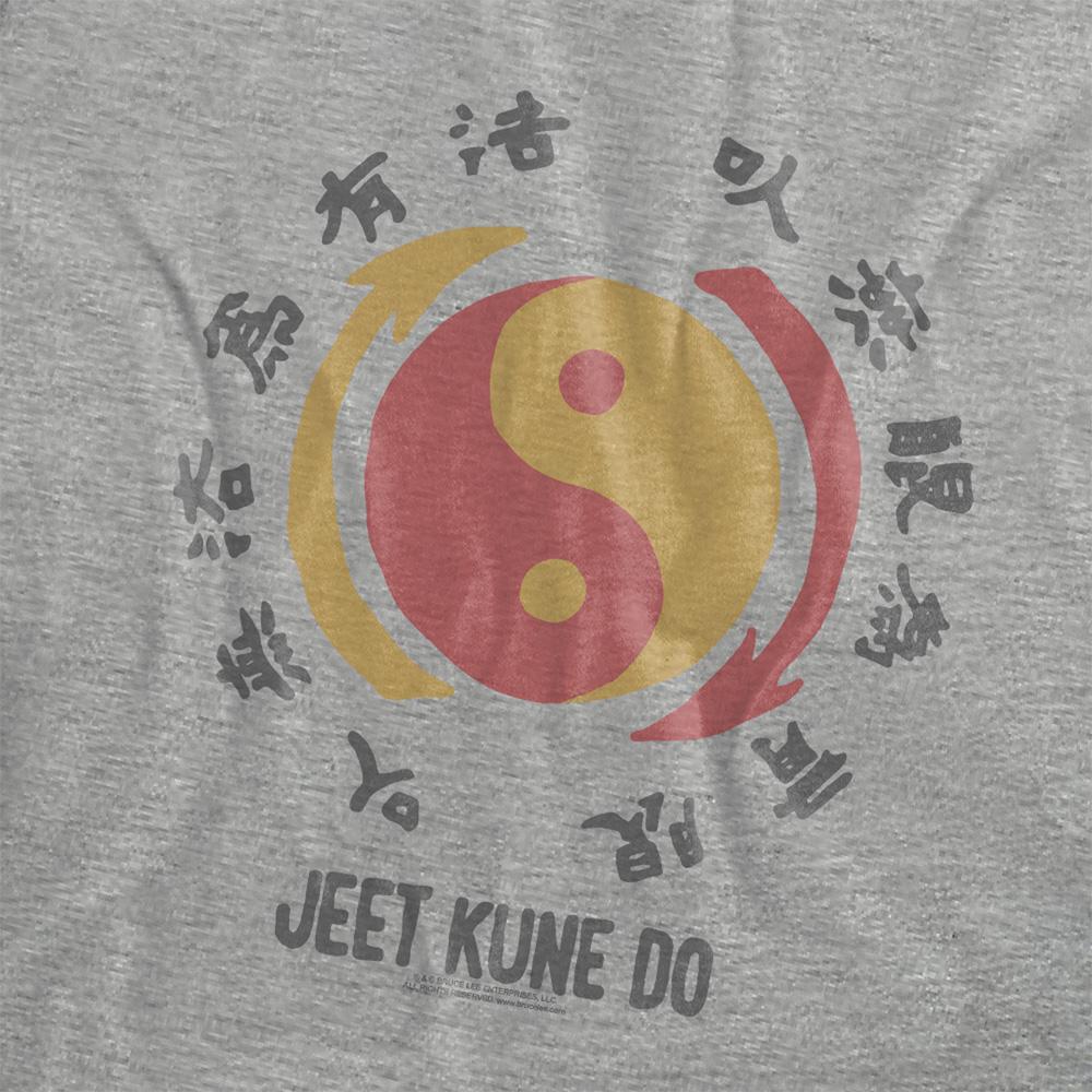 Athletic Heather - Side - Bruce Lee Womens-Ladies The Yin & Yang T-Shirt