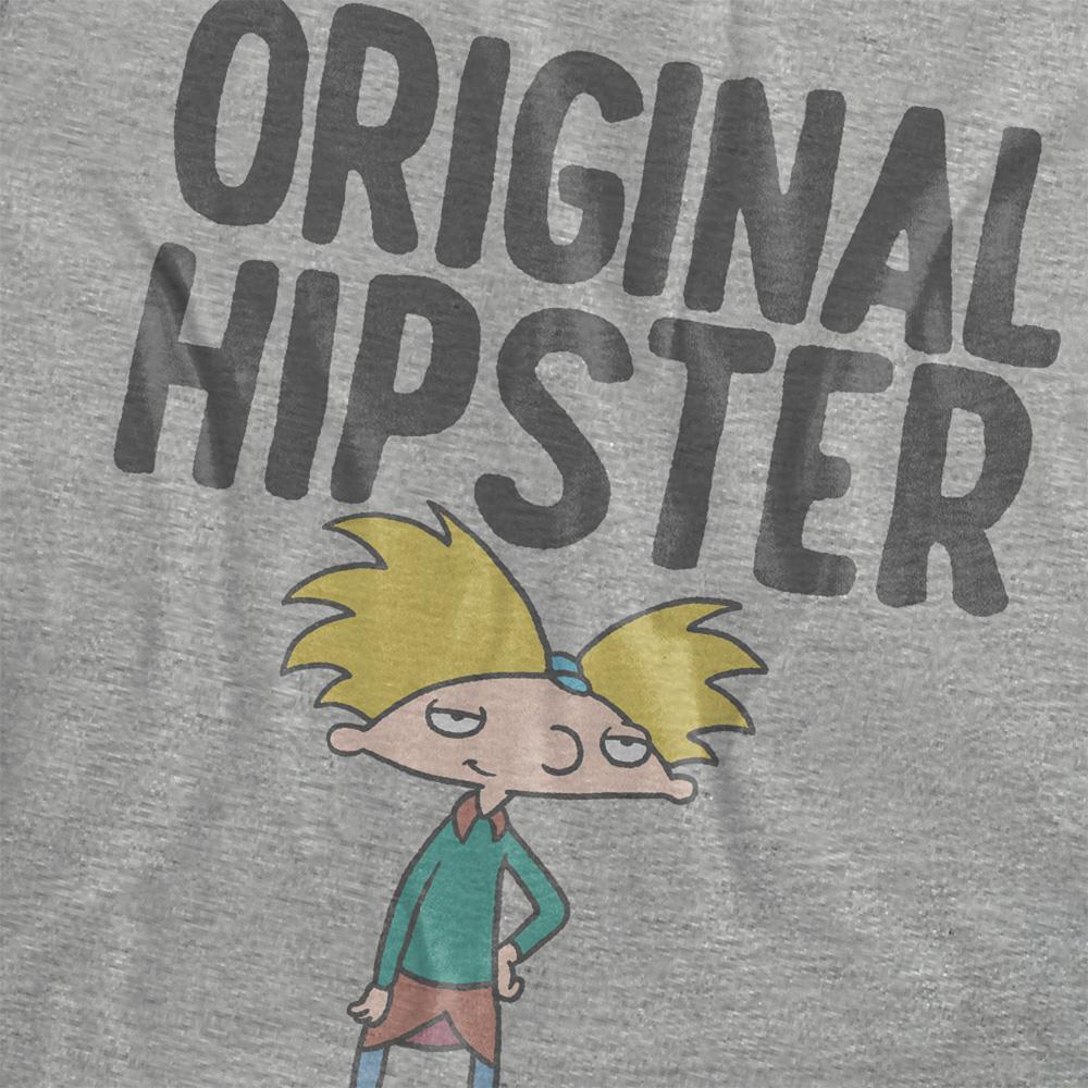 Athletic Heather - Side - Hey Arnold! Womens-Ladies Original Hipster Arnold T-Shirt
