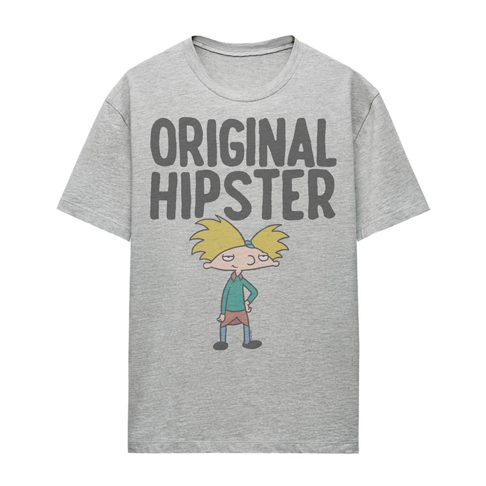 Athletic Heather - Front - Hey Arnold! Womens-Ladies Original Hipster Arnold T-Shirt