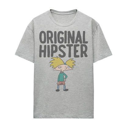 Athletic Heather - Front - Hey Arnold! Womens-Ladies Original Hipster Arnold T-Shirt