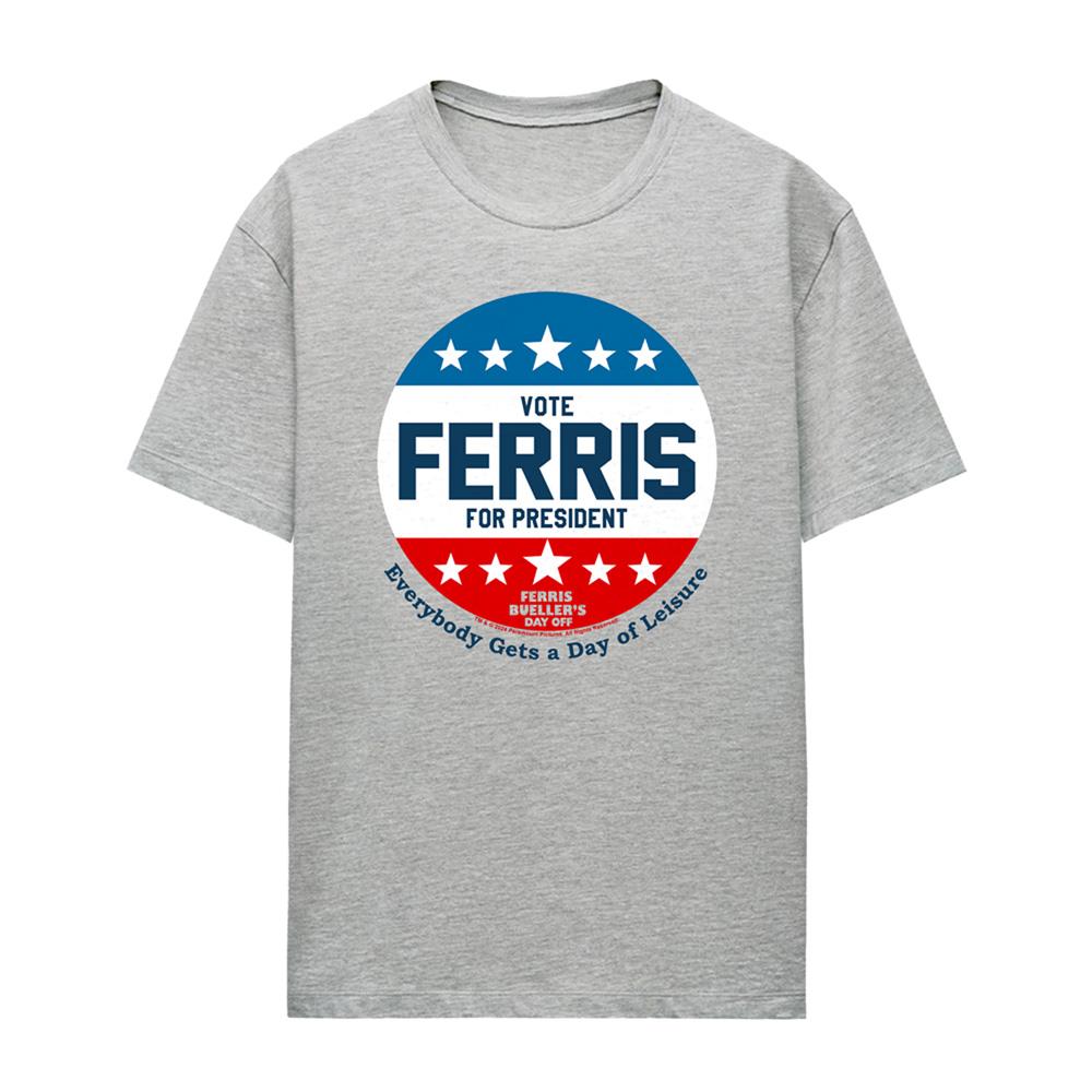 Athletic Heather - Front - Ferris Bueller´s Day Off Womens-Ladies Vote Ferris For President T-Shirt