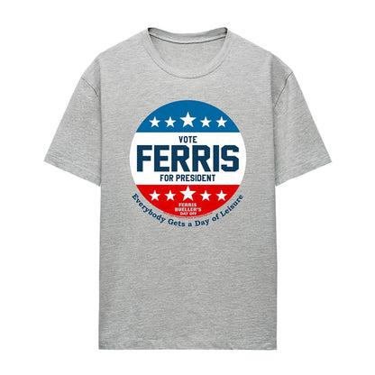 Athletic Heather - Front - Ferris Bueller´s Day Off Womens-Ladies Vote Ferris For President T-Shirt