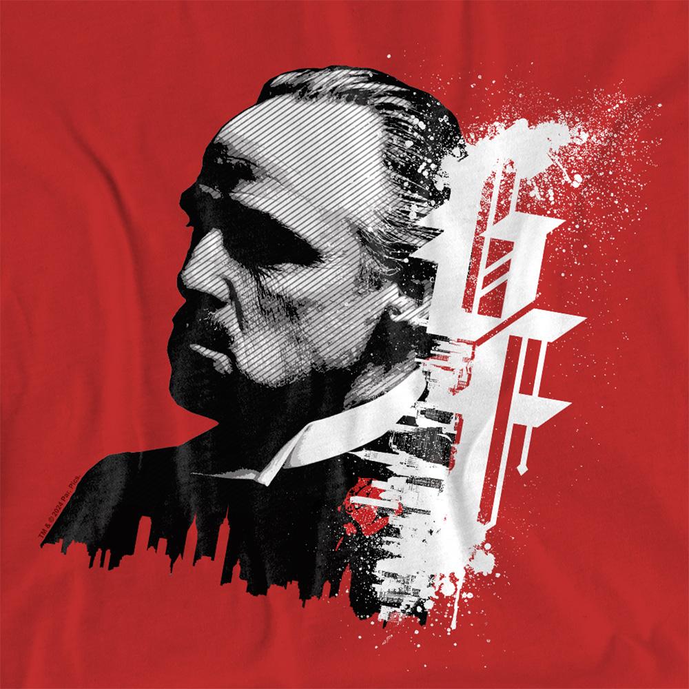 Red - Side - The Godfather Womens-Ladies Spray T-Shirt
