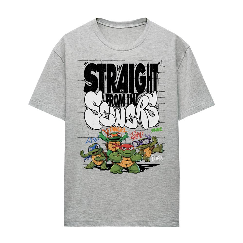 Athletic Heather - Front - Teenage Mutant Ninja Turtles: Mutant Mayhem Womens-Ladies Straight From The Sewers T-Shirt