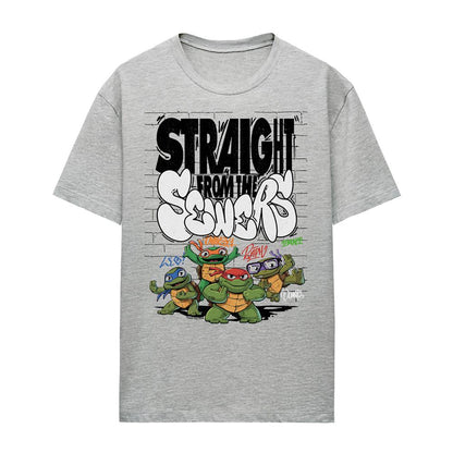 Athletic Heather - Front - Teenage Mutant Ninja Turtles: Mutant Mayhem Womens-Ladies Straight From The Sewers T-Shirt