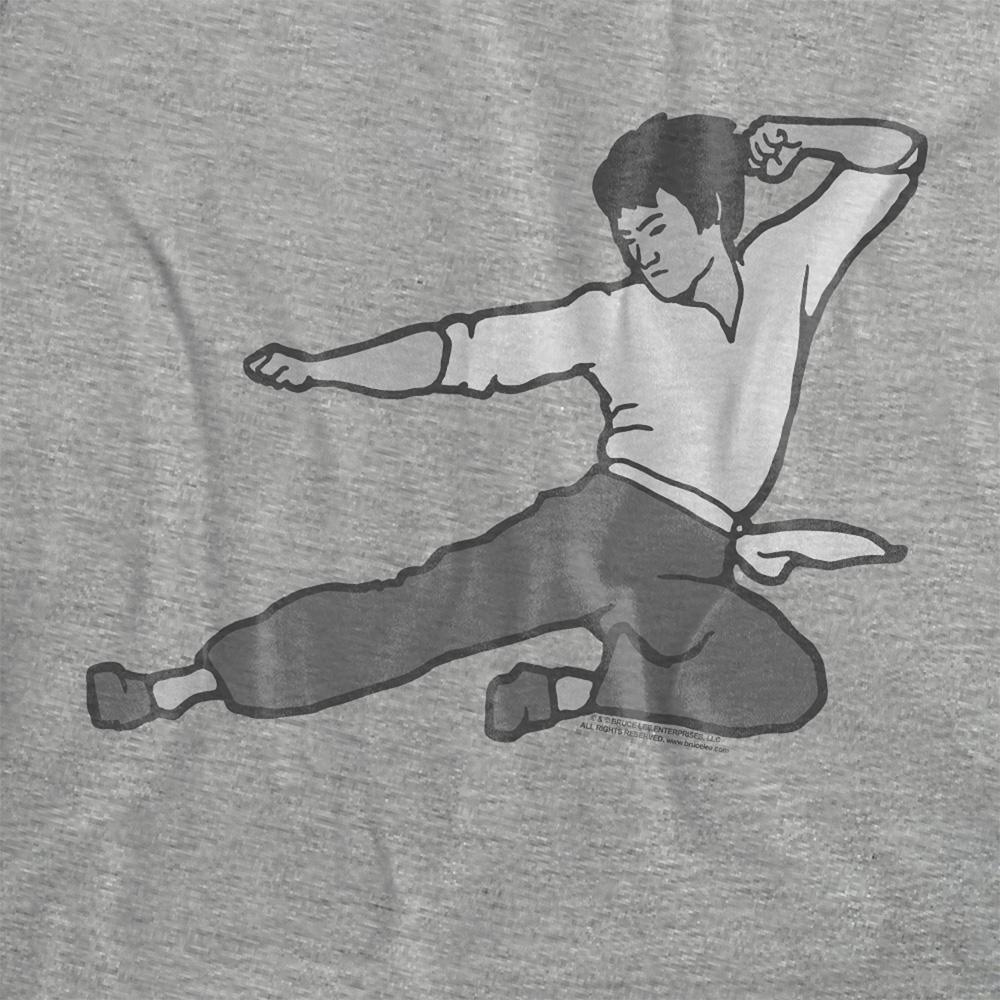 Athletic Heather - Side - Bruce Lee Womens-Ladies The Signature Move T-Shirt