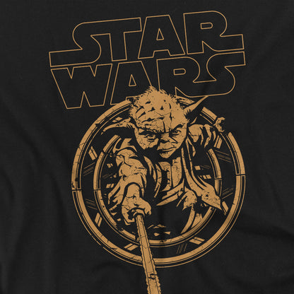 Black - Back - Star Wars Mens Yoda Jab T-Shirt