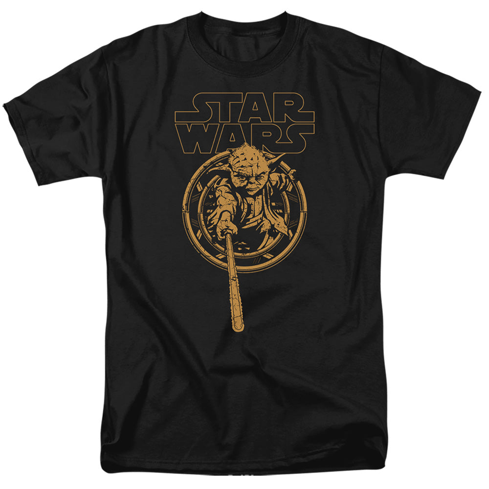 Black - Front - Star Wars Mens Yoda Jab T-Shirt
