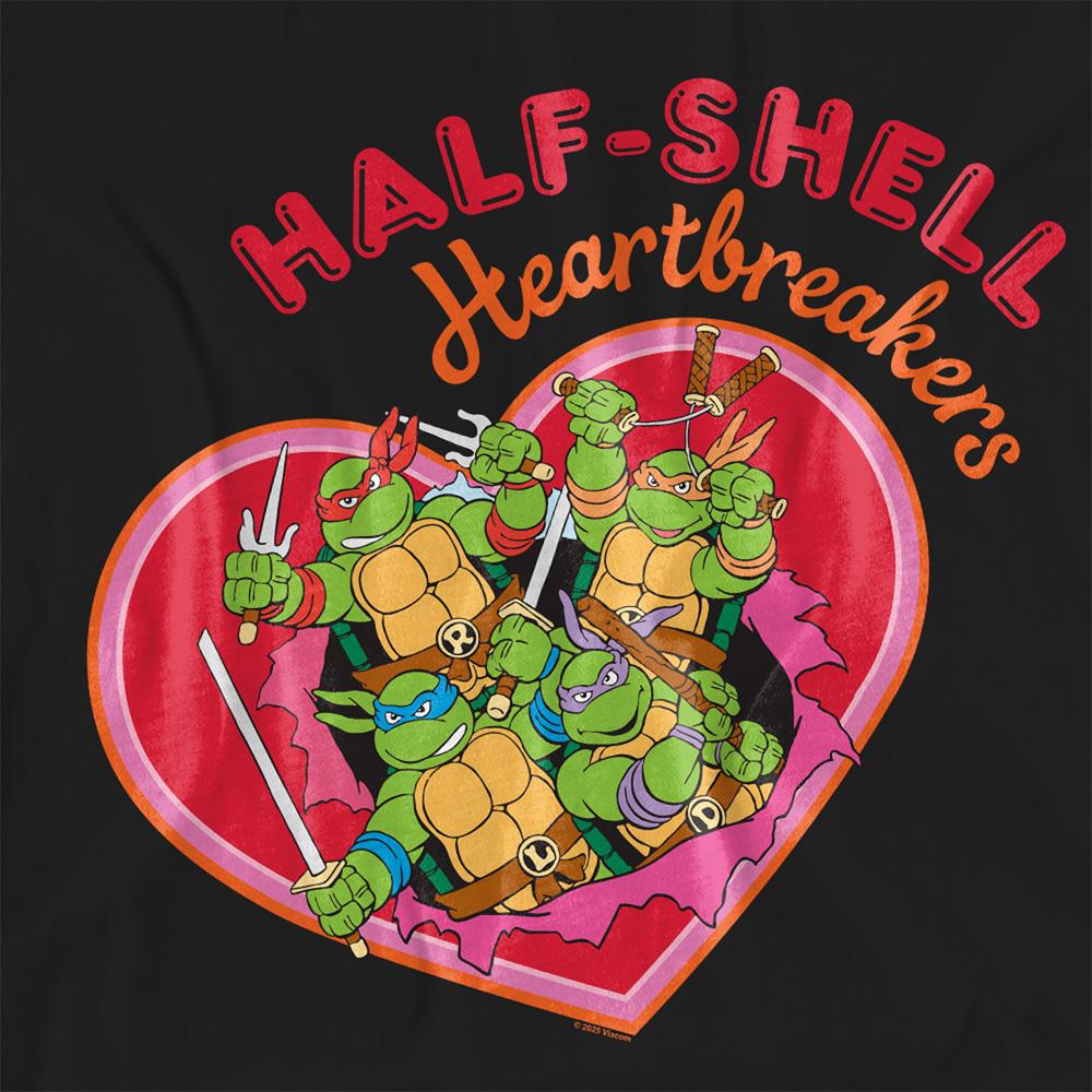 Black - Side - Teenage Mutant Ninja Turtles Womens-Ladies Valentine´S Heartbreakers T-Shirt