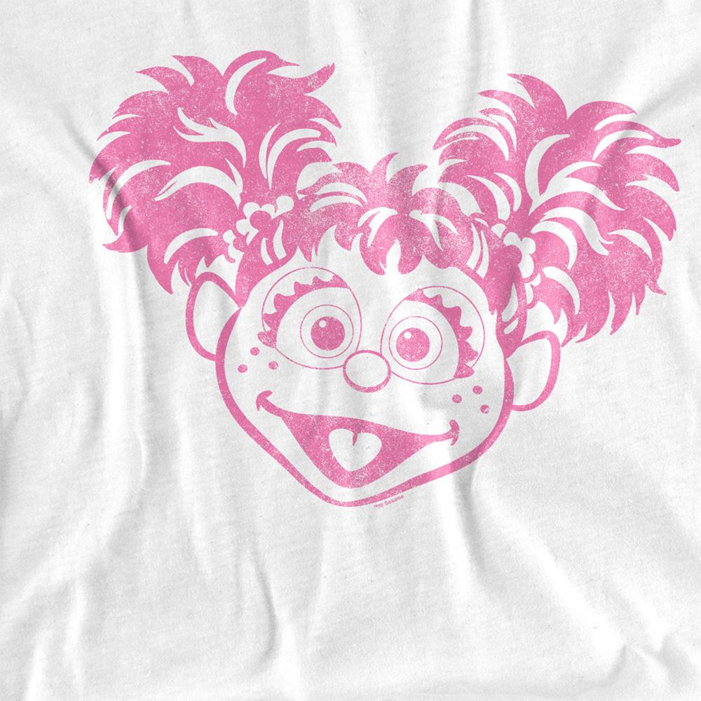 White - Side - Sesame Street Womens-Ladies Abby Cadabby Mono T-Shirt