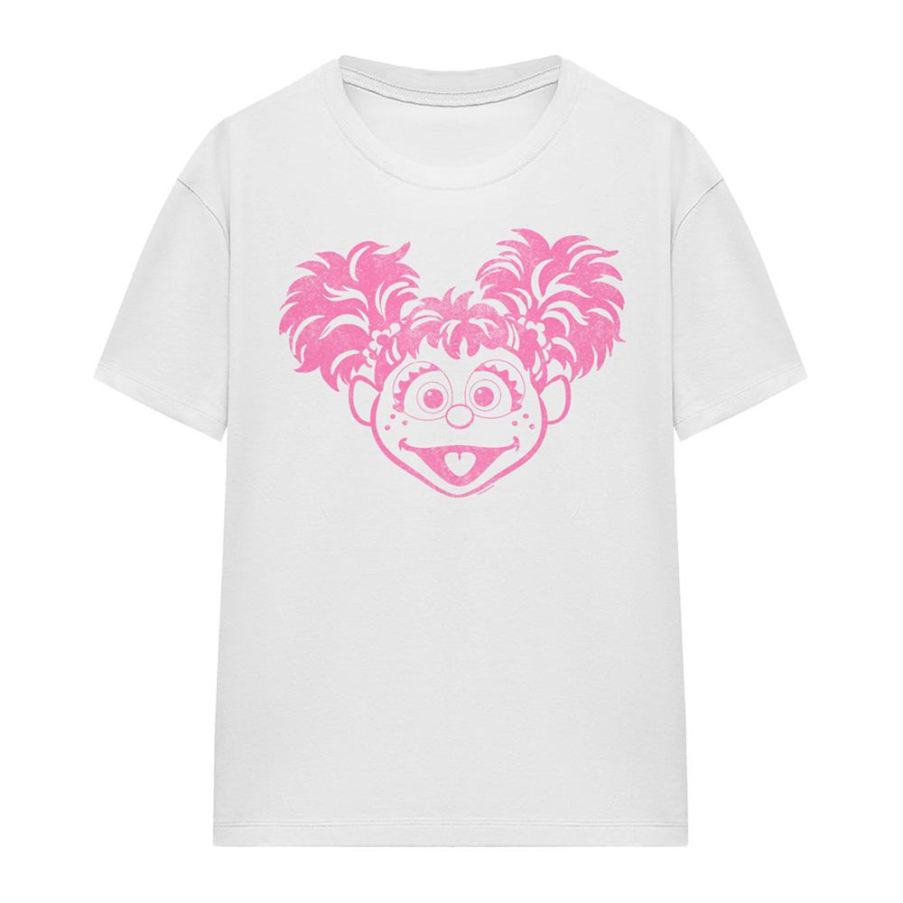 White - Front - Sesame Street Womens-Ladies Abby Cadabby Mono T-Shirt