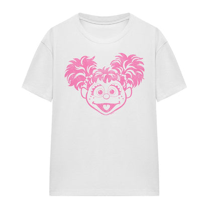 White - Front - Sesame Street Womens-Ladies Abby Cadabby Mono T-Shirt