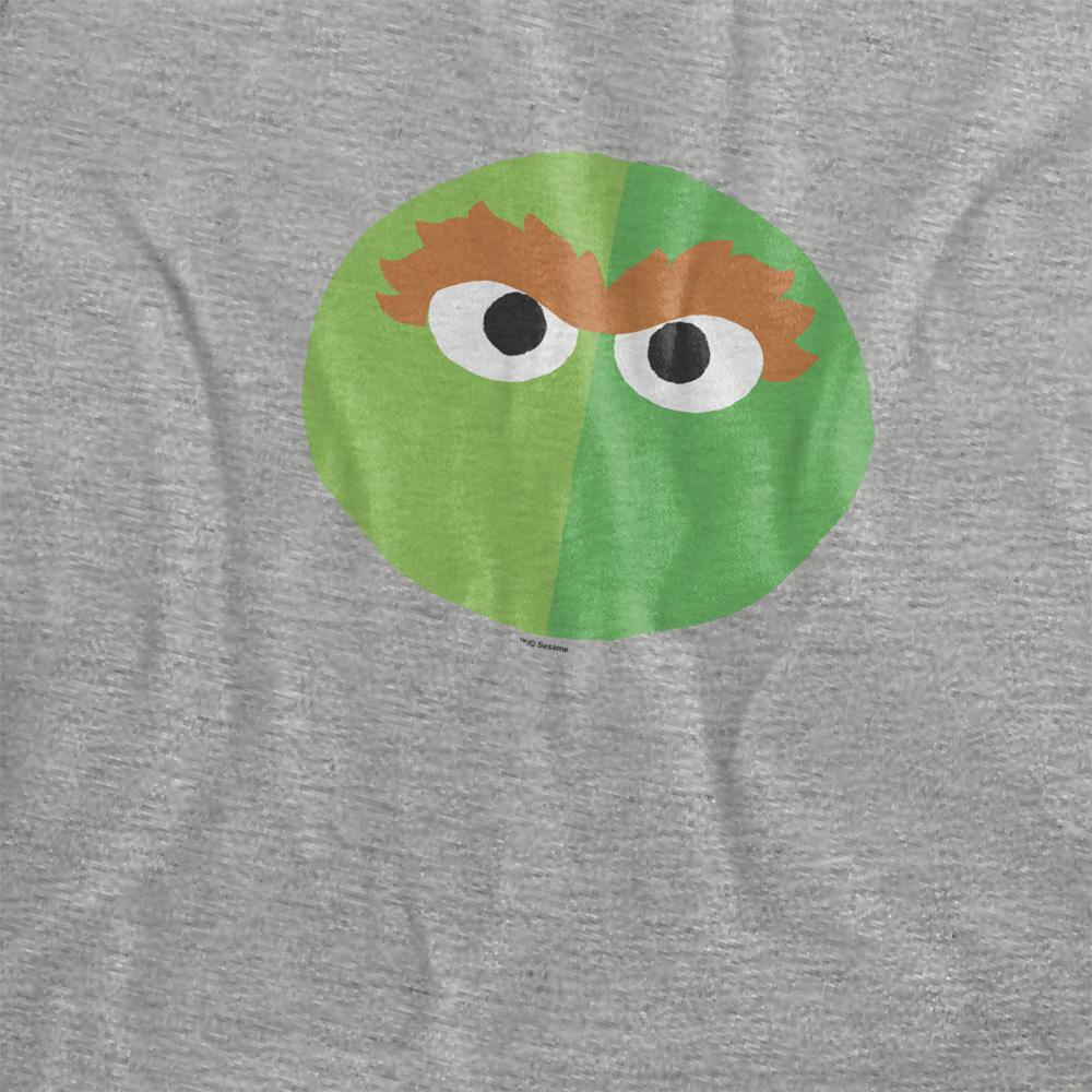 Athletic Heather - Side - Sesame Street Womens-Ladies Oscar The Grouch Grimace T-Shirt