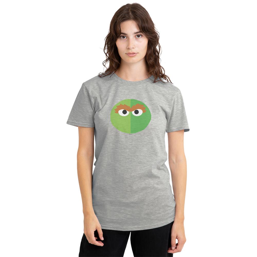Athletic Heather - Lifestyle - Sesame Street Womens-Ladies Oscar The Grouch Grimace T-Shirt
