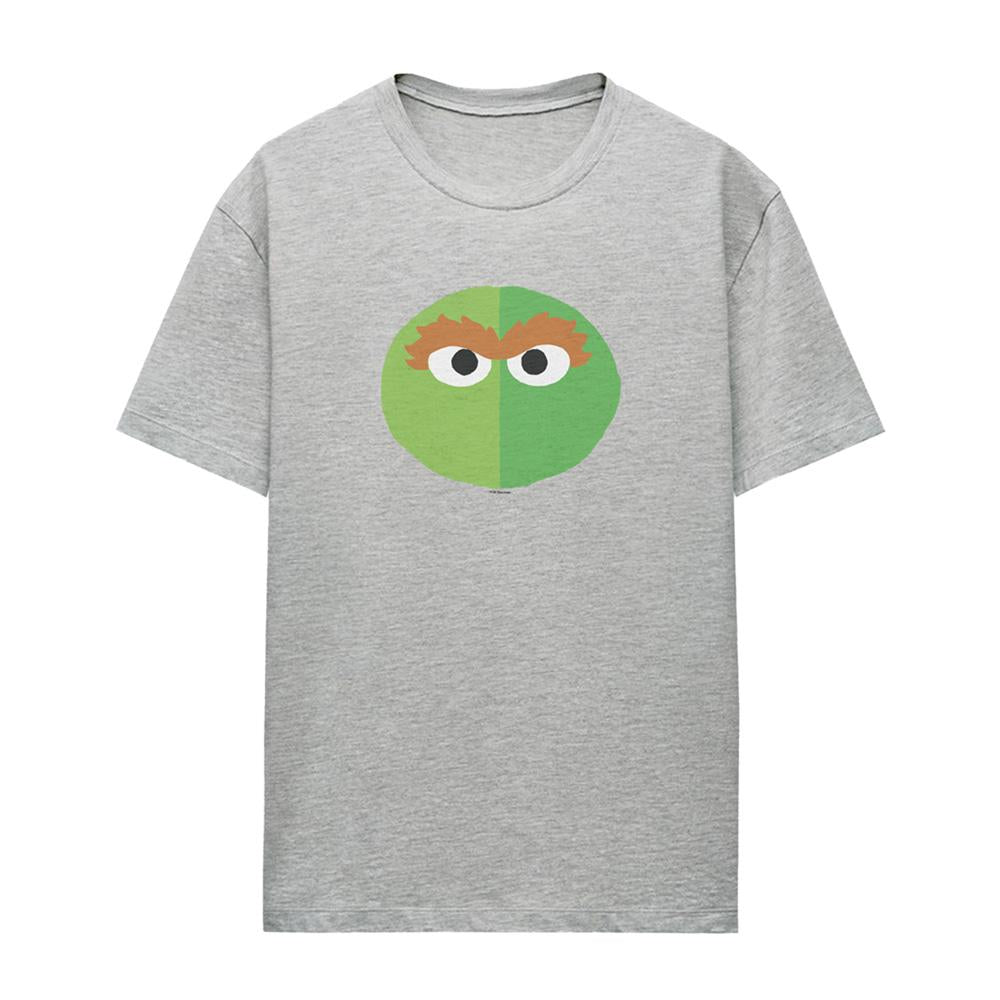 Athletic Heather - Front - Sesame Street Womens-Ladies Oscar The Grouch Grimace T-Shirt