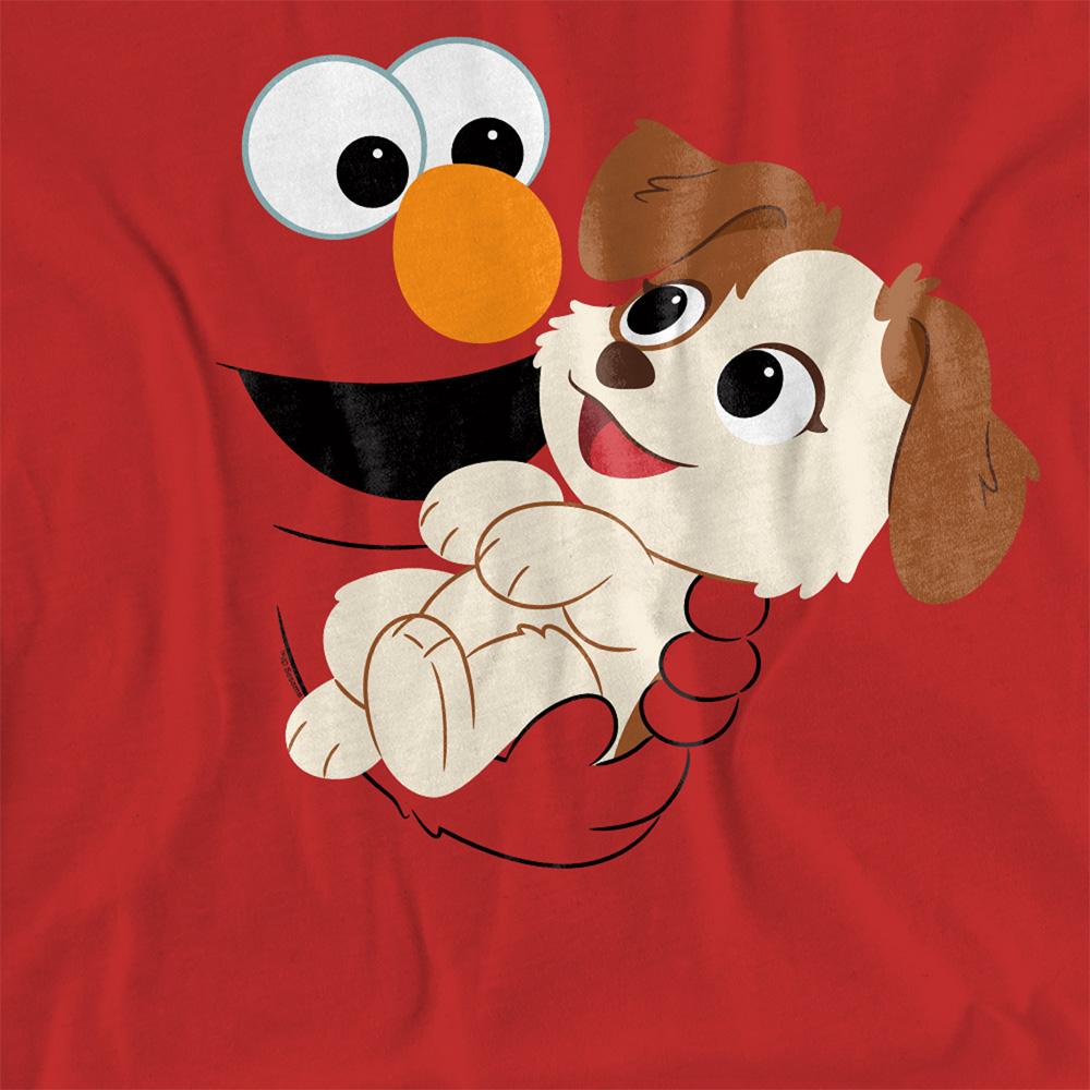 Red - Side - Sesame Street Womens-Ladies Elmo T-Shirt