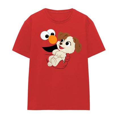 Red - Front - Sesame Street Womens-Ladies Elmo T-Shirt