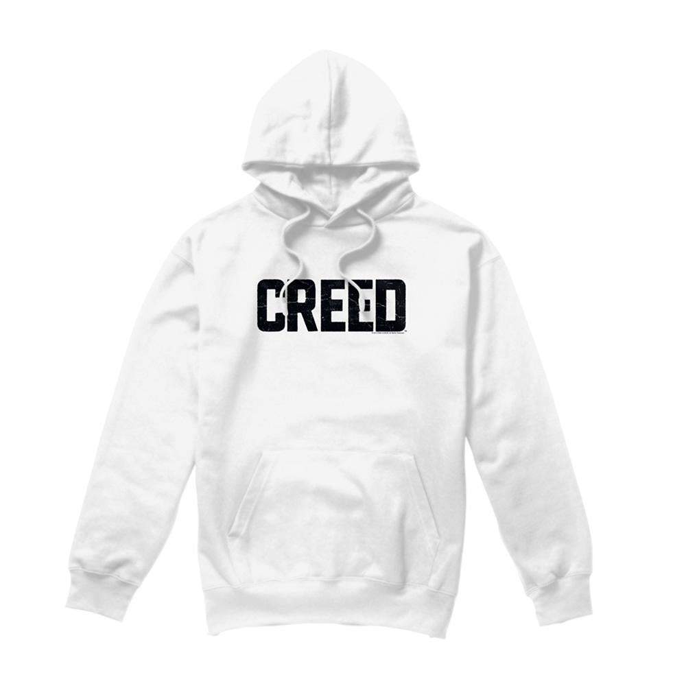 White - Front - Creed Unisex Adult Cracked Logo Hoodie