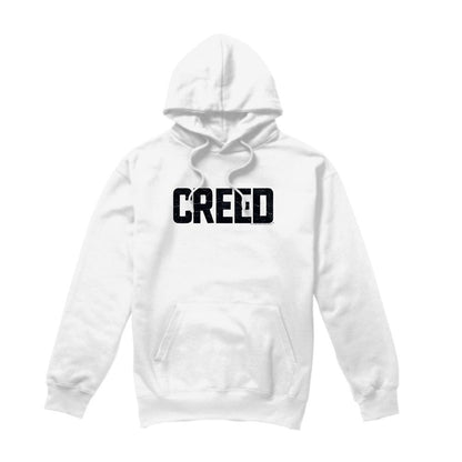 White - Front - Creed Unisex Adult Cracked Logo Hoodie