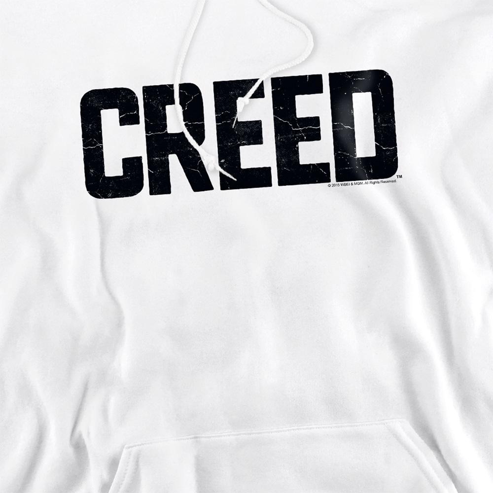 White - Pack Shot - Creed Unisex Adult Cracked Logo Hoodie