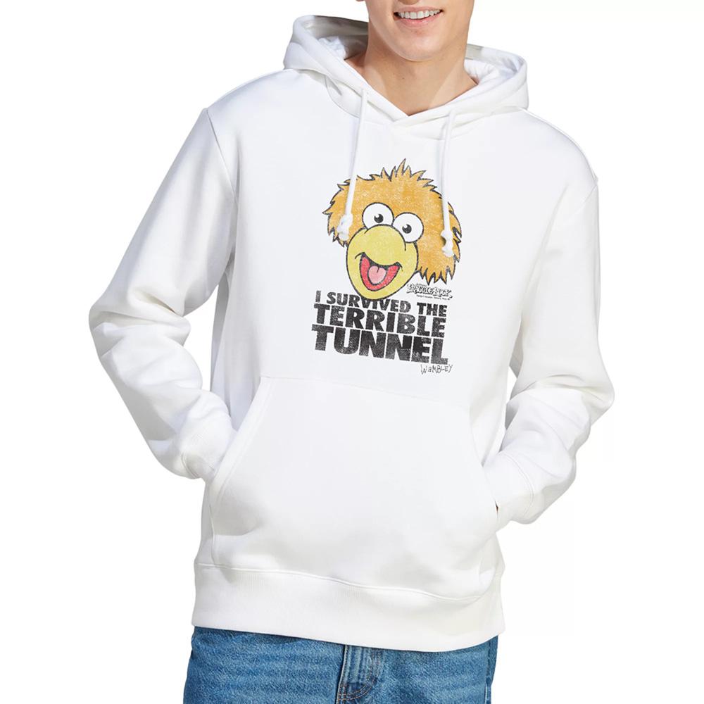 White - Side - Fraggle Rock Unisex Adult Terrible Tunnel Hoodie
