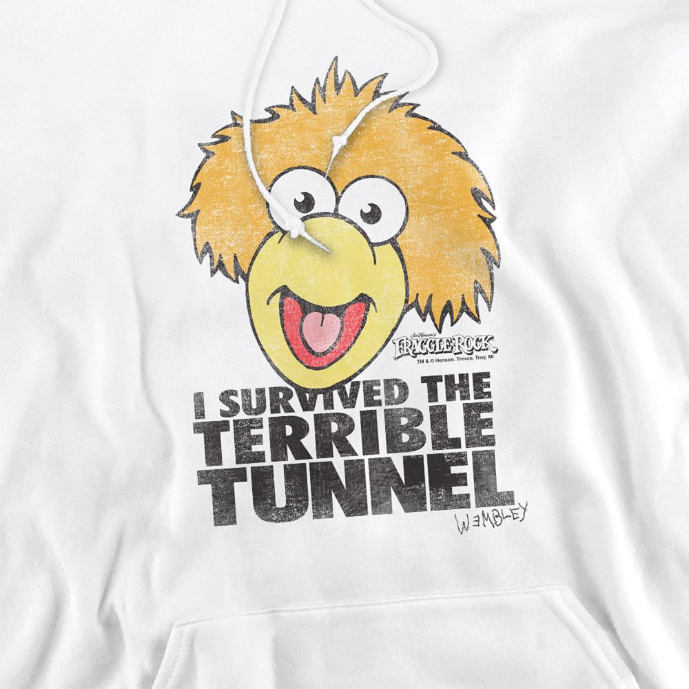 White - Pack Shot - Fraggle Rock Unisex Adult Terrible Tunnel Hoodie