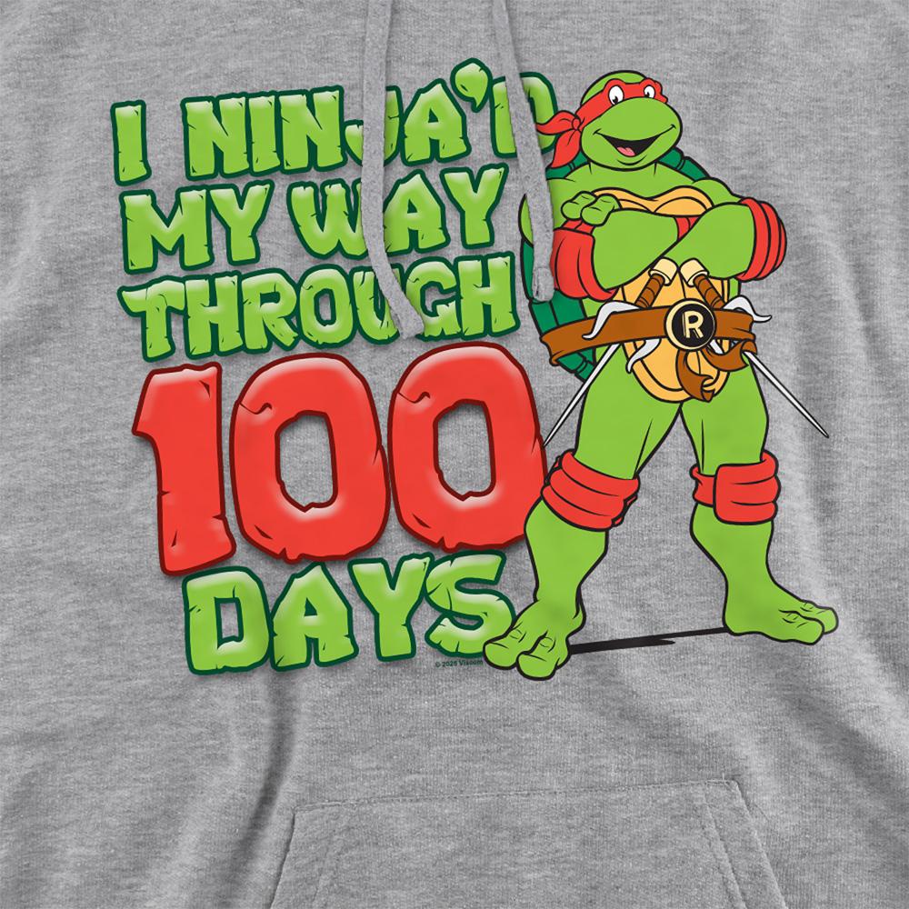 Athletic Heather - Pack Shot - Teenage Mutant Ninja Turtles Unisex Adult I Ninja´d My Way Through 100 Days Hoodie