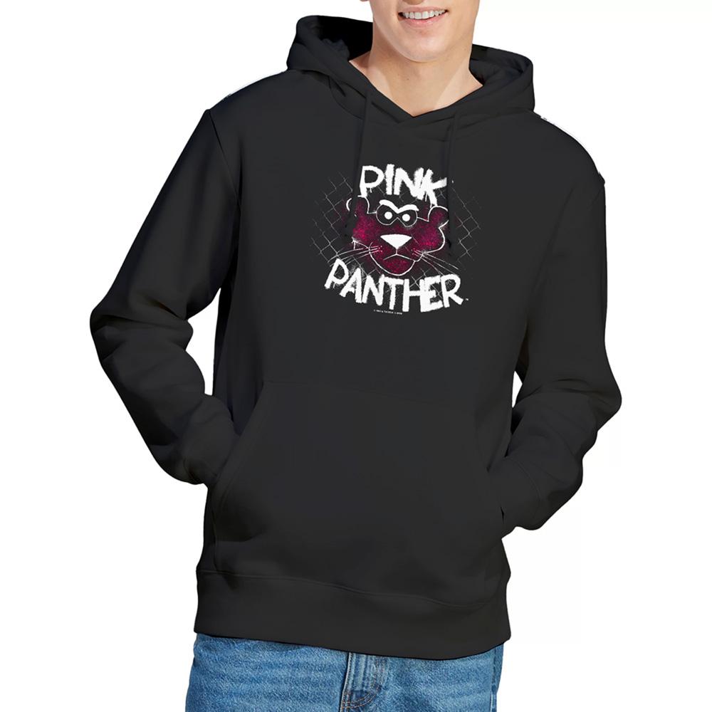 Black - Side - Pink Panther Unisex Adult Spray Panther Hoodie