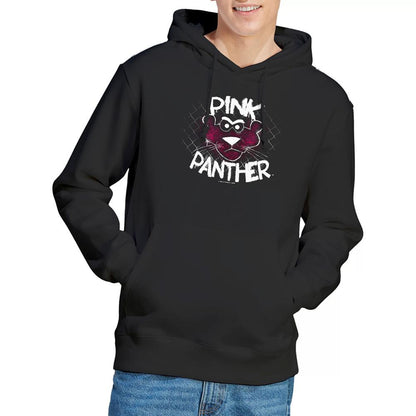 Black - Side - Pink Panther Unisex Adult Spray Panther Hoodie