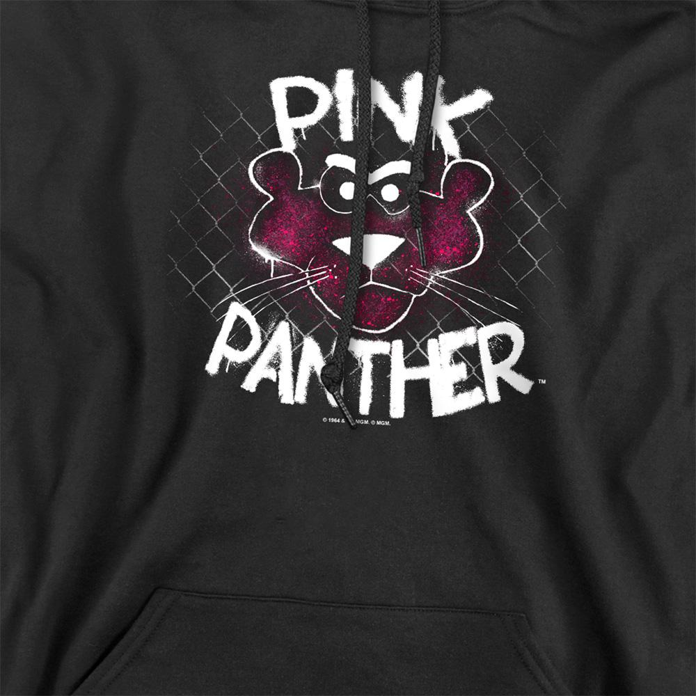 Black - Pack Shot - Pink Panther Unisex Adult Spray Panther Hoodie