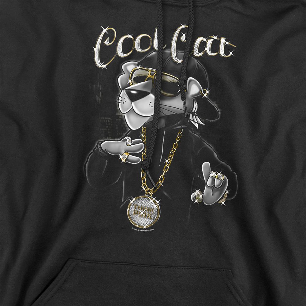 Black - Pack Shot - Pink Panther Unisex Adult Cool Cat Hoodie
