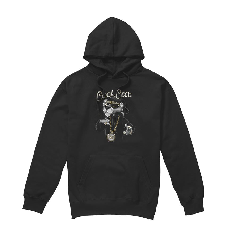 Black - Front - Pink Panther Unisex Adult Cool Cat Hoodie