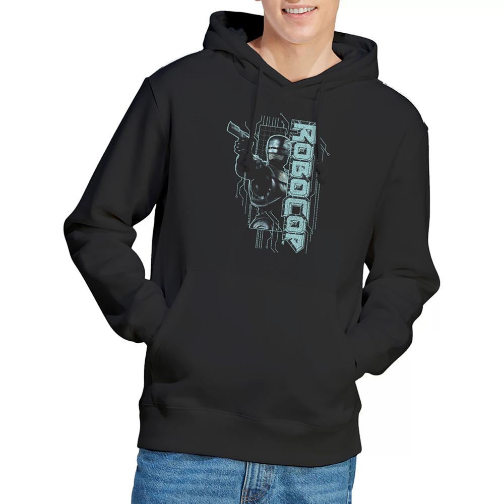 Black - Side - Robocop Unisex Adult Murphy Split Hoodie