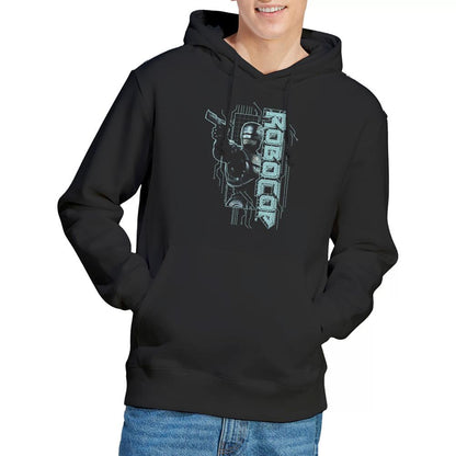 Black - Side - Robocop Unisex Adult Murphy Split Hoodie