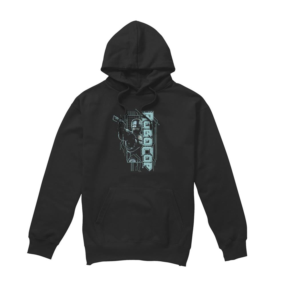Black - Front - Robocop Unisex Adult Murphy Split Hoodie