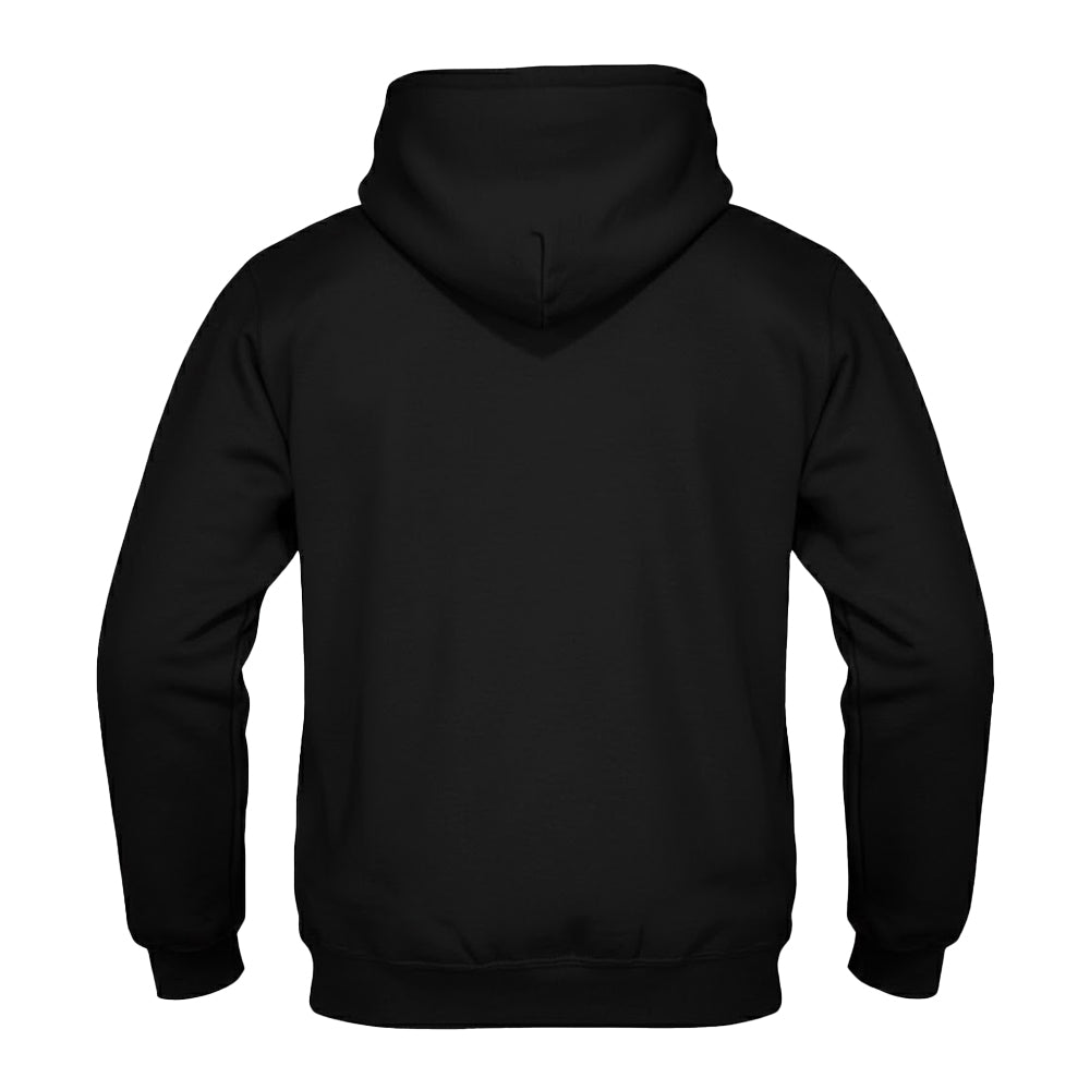 Black - Back - Robocop Unisex Adult Distressed Logo Hoodie